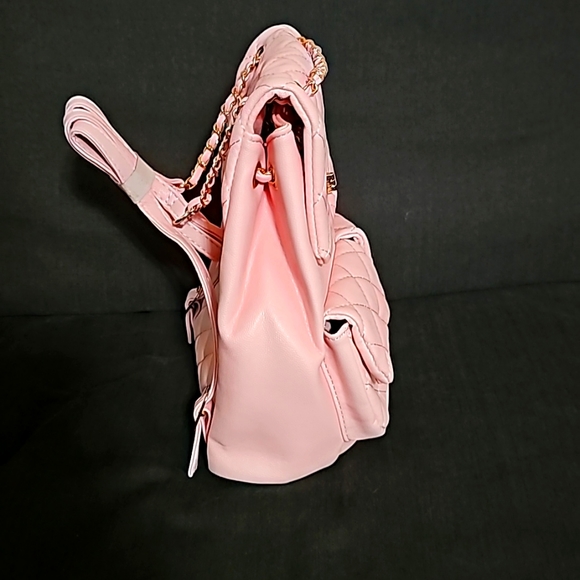 Pink Quilted Medium Backpack - Picture 3 of 5